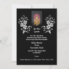 Indische Hochzeit Einladung mit Ganesha