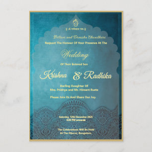Indische Hochzeit elegante Ganesha Ankündigung