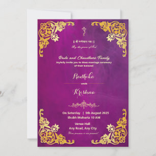 Indische Hochzeit Ganesha Hinteru Einladung