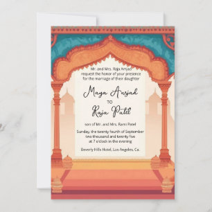 Indische Hochzeit Indien Architektur Rahmen Einladung