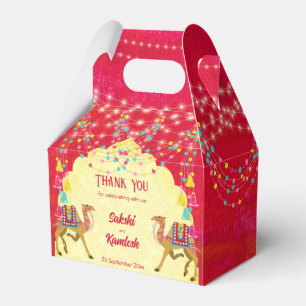 Indische Hochzeit Rajasthani Kamele bunt Geschenkschachtel