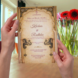 Indische Hochzeit Royal ethnische Luxus-Einladung Einladung