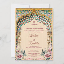 Indische Hochzeit Royal ethnischer Luxus-Einladung