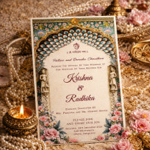 Indische Hochzeit Royal ethnischer Luxus-Einladung