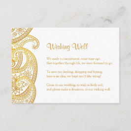 Indische Hochzeit wünschend gut, Gold Paisley Begleitkarte