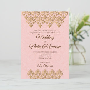 Indische Hochzeitkarten & Hindu-Einladungen Einladung
