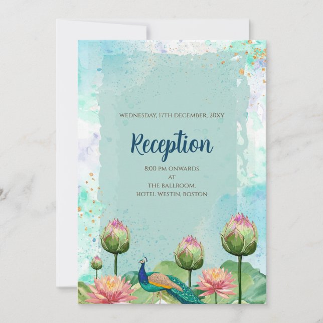 Indische Hochzeitseinladung Digital Hindu Wedding Einladung (Vorderseite)