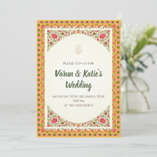 Indische Hochzeitseinladung Digitale Hindu-Hochzei Einladung