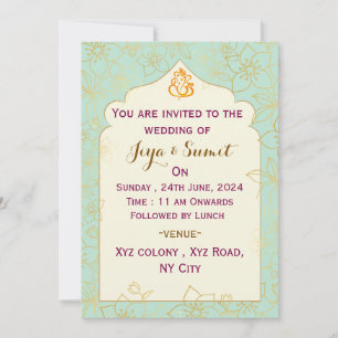 Indische Hochzeitseinladung Einladung