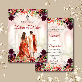 Indische Hochzeitseinladung Hindu Hochzeitseinladu Einladung