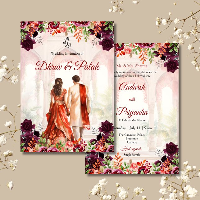 Indische Hochzeitseinladung Hindu Hochzeitseinladu Einladung (Von Creator hochgeladen)
