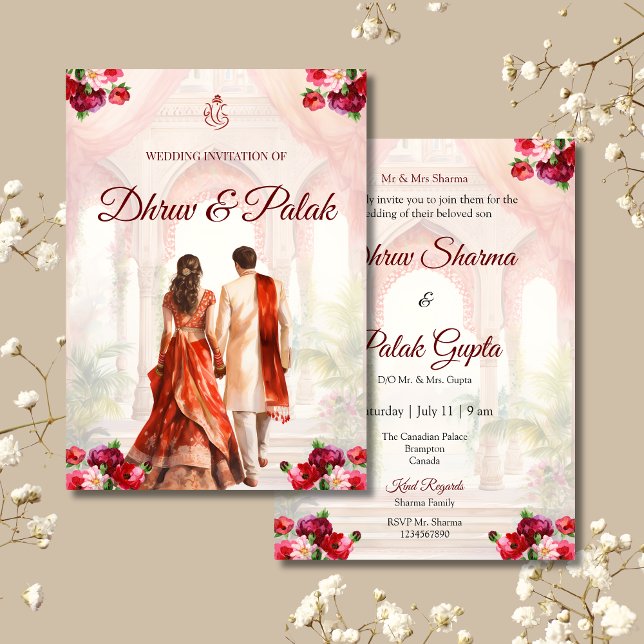 Indische Hochzeitseinladung Hindu Hochzeitseinladu Einladung (Von Creator hochgeladen)