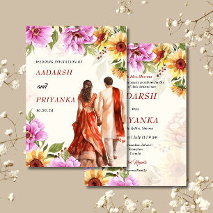 Indische Hochzeitseinladung Hindu Hochzeitseinladu Einladung