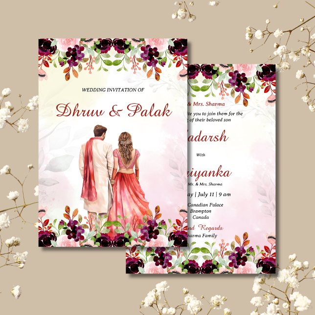 Indische Hochzeitseinladung Hindu Hochzeitseinladu Einladung (Von Creator hochgeladen)