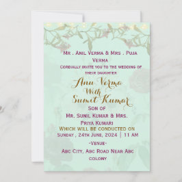 Indische Hochzeitseinladungen Einladung