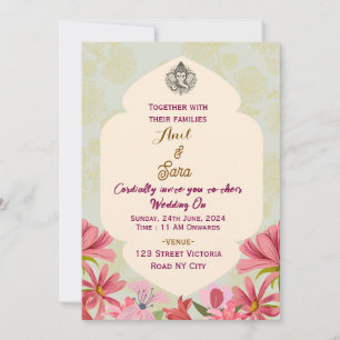 Indische Hochzeitseinladungen  Einladung