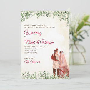 Indische Hochzeitseinladungen & Hindu-Hochzeitskar Einladung