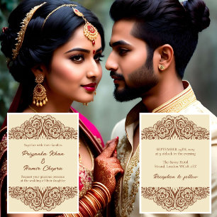 Indische Hochzeitseinladungen Mehndi Einladung