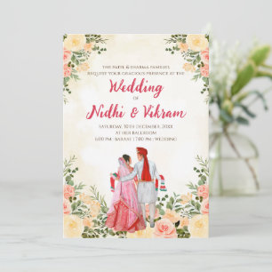 Indische Hochzeitseinladungskarten & Hindu-Hochzei Einladung