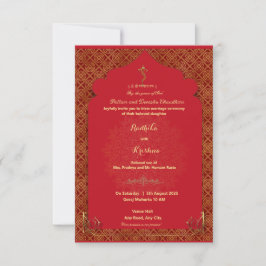 Indische Hochzeitsinspektion Einladung
