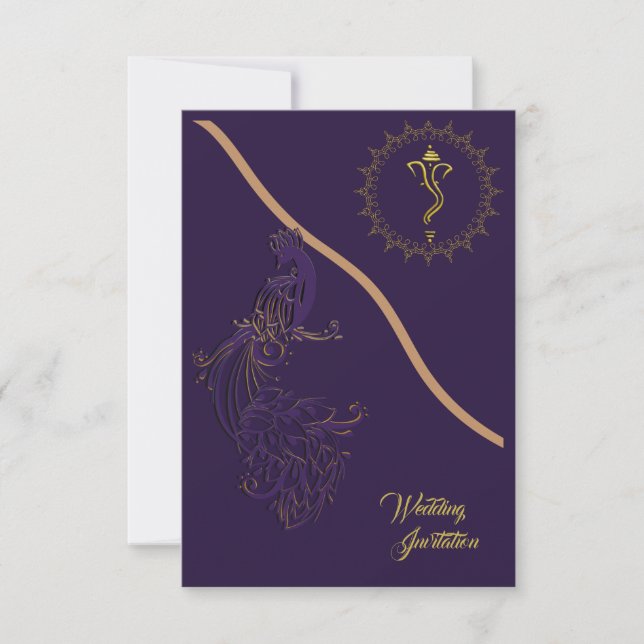 Indische Hochzeitsinspektion Einladung (Vorderseite)