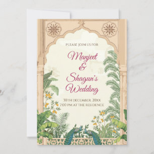 Indische Hochzeitskarte Einladung