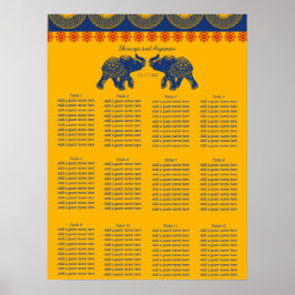 Indische Hochzeitstiftelefanten Poster