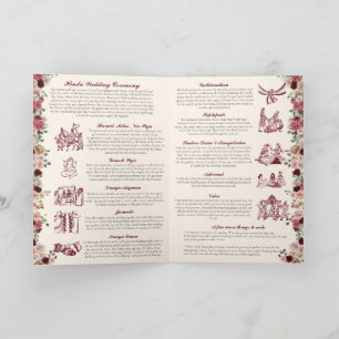 Indische Hochzeitszeremonie Guide Red Gold geklapp Programm