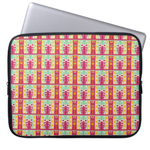 Indische Illustration des traditionellen Textildes Laptopschutzhülle