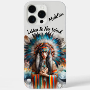 Indische Indianerin, lebendige Feder iPhone 16 Pro Max Hülle