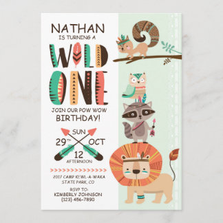 Indische Indische Indianerpow Wow Geburtstag Einladung