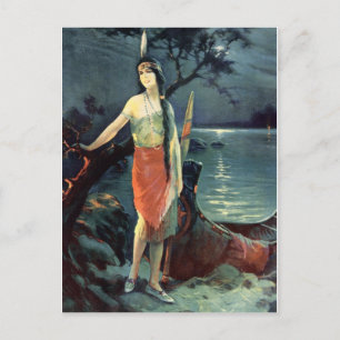 Indische Jungfrauen 1920er Kalender Mädchen Postka Postkarte
