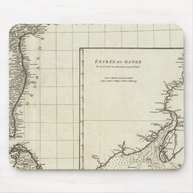 Indische Karte Mousepad (Vorne)