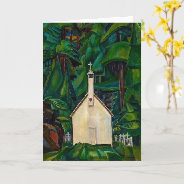 Indische Kirche | Emily Carr | Karte (Gelbe Blume)