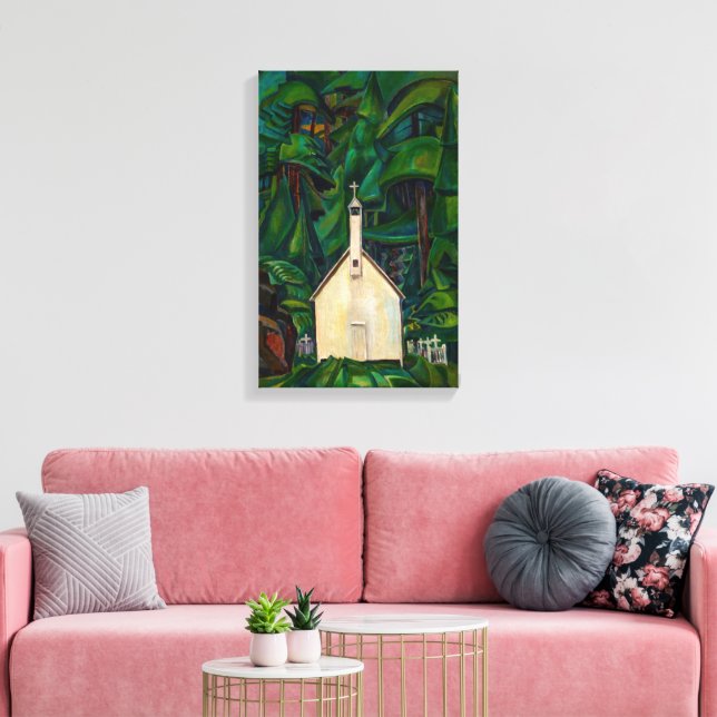 Indische Kirche | Emily Carr | Leinwanddruck (Insitu (Wohnzimmer))