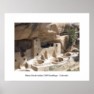 Indische Klippen-Wohnungen MESAs Verde Poster