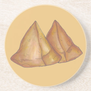 Indische Küche Gemüse vegetarische Kochen Samosas Sandstein Untersetzer