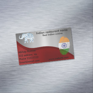 Indische Küche Magnetische Visitenkarte