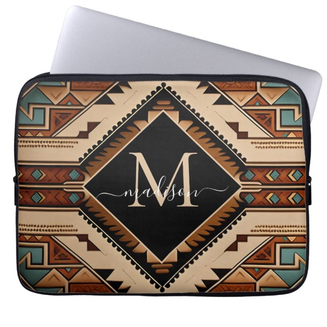 Indische Kultur Boho Style Laptopschutzhülle (Vorderseite)