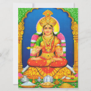 Indische Kunst Lakshmi Göttin Hindu-Religion Karte