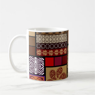 Indische Künste, mega nahtloses kreatives Set. Kaffeetasse