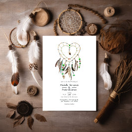Indische Legende Tribal Boho Wedding Foto Einladung