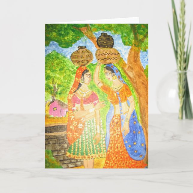 Indische Mädchen Karte (Vorderseite)