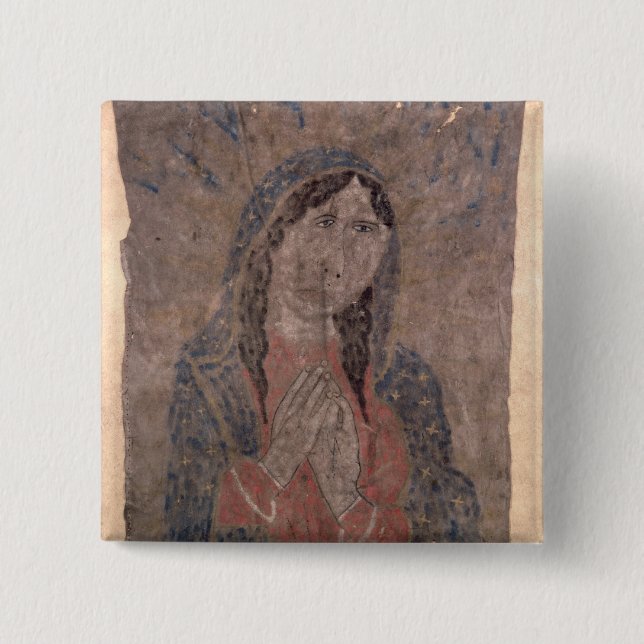 Indische Malerei Fell des Pueblos von Madonna, Button (Vorderseite)