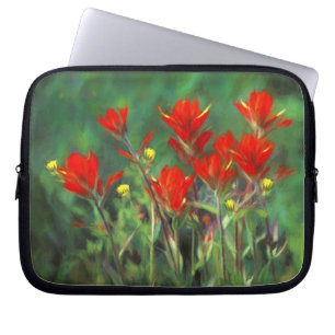 Indische Malerei mit Pinsel - Originelle Blume Laptopschutzhülle