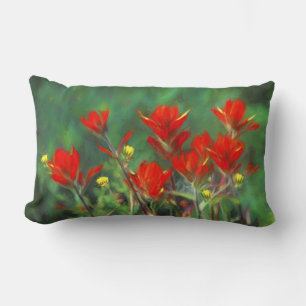 Indische Malerei mit Pinsel - Originelle Blume Lendenkissen