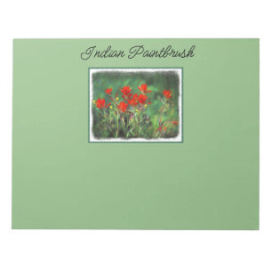 Indische Malerei mit Pinsel - Originelle Blume Notizblock
