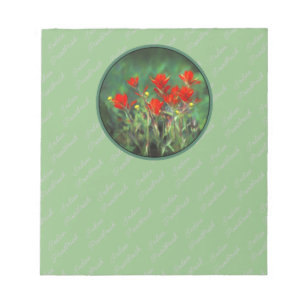 Indische Malerei mit Pinsel - Originelle Blume Notizblock