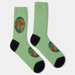 Indische Malerei mit Pinsel - Originelle Blume Socken