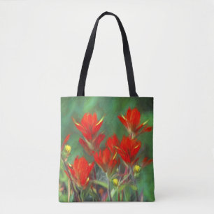 Indische Malerei mit Pinsel - Originelle Blume Tasche